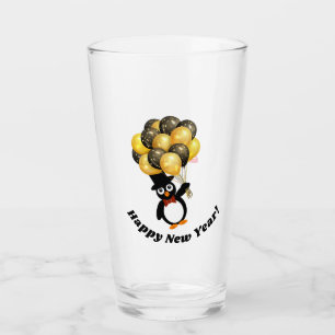 Coupe en verre pingouin nouvel an