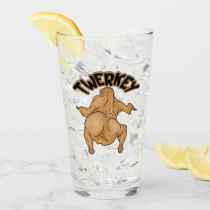 Coupe en verre Twerkey de Thanksgiving