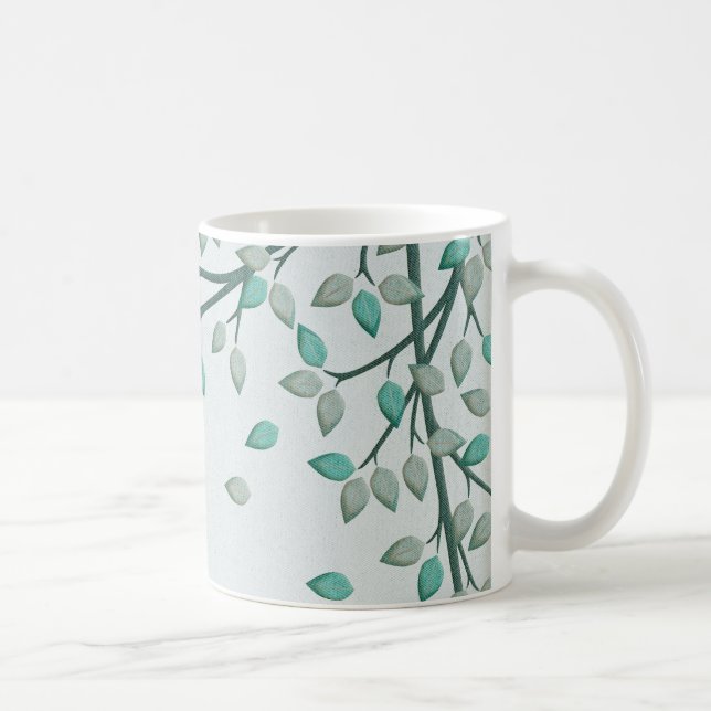 Coupe Feuille verte Arbre Coffee Mug (Droite)