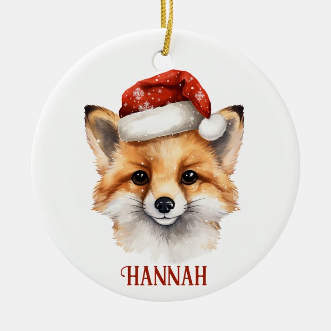 Coupe Fox personnalisées ornement de Noël (Devant)