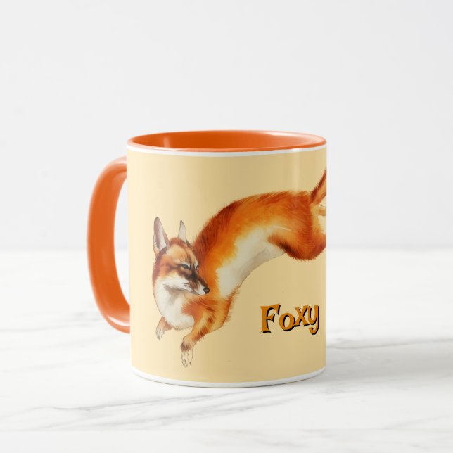 Coupe Foxy Mug Art Fox vintage (Devant gauche)
