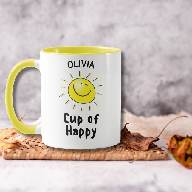 Coupe Happy Sunshine Modern Cute SUN Mug (Créateur téléchargé)