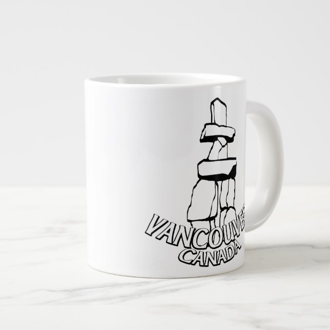 Coupe Jumbo Vancouver Coffee Mug Native Art Landma (Devant droit)