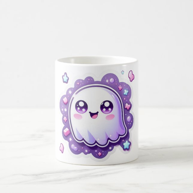 Coupe Kawaii Ghost Mug Cute Pastel Halloween Coffw (Centre)