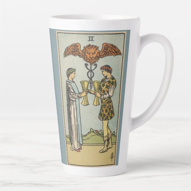 Coupe Latte Art Tarot de deux tasses (Droite)