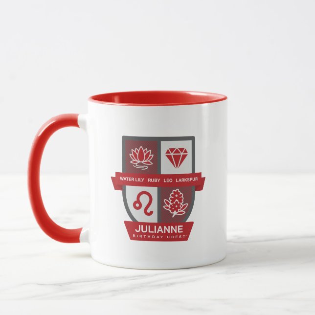 Coupe Leo Crest™ d'anniversaire pour mug du 23 au  (Gauche)