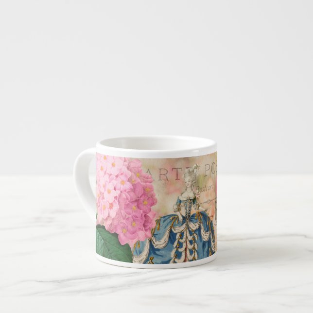 Coupe Marie Antoinette Redoute Fleurs Mug Espresso (Devant gauche)