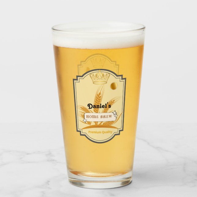 Coupe personnalisée de verre de bière (Devant (rempli))