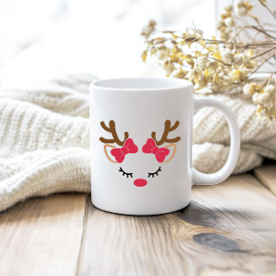 Coupe Reindeer Face "Hers" de café Mug