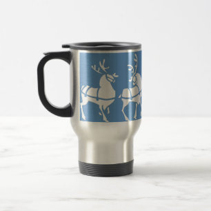 Coupe Reindeer Mug Coffee Festive Blue Christmas C
