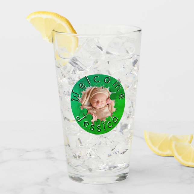 Coupe shamrock encadrée de verre photo (Devant glace)