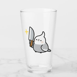 Coupe Stabby Cockatiel (Whiteface) de verre