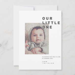 COUPER Carte faire-part de naissance moderne et