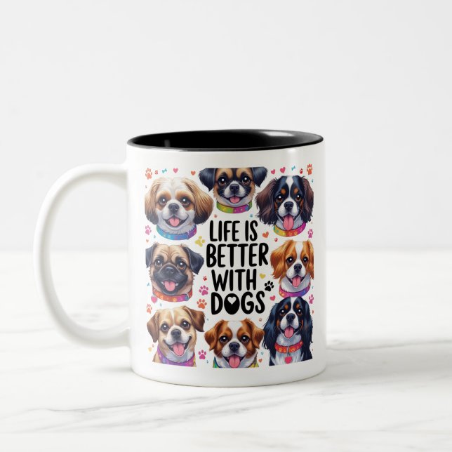 Couper le chien Mug Lover Cadeau café Mug Cup Cade (Gauche)