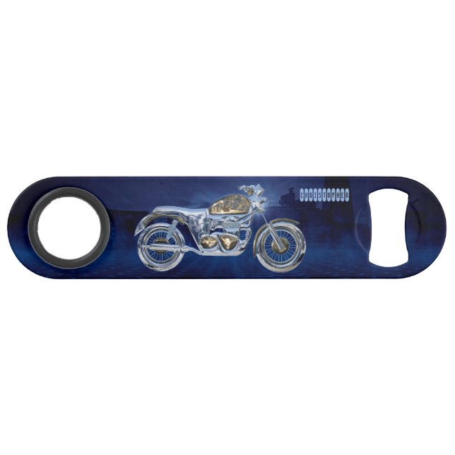 Couperet de scintillement d'or bleu vintage de (Devant (Horizontal))