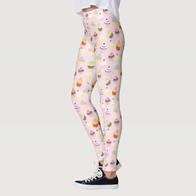 Coupettes douces colorées Motifs Leggings (Gauche)
