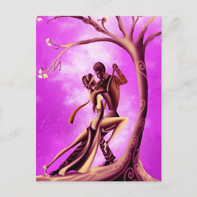 Couple amoureux dansant le tango Carte postale (Devant)