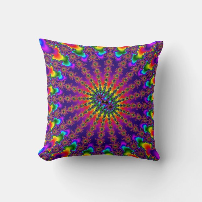 Couple Arc-en-ciel Fractal Burst Lancer Oreiller (Recto)