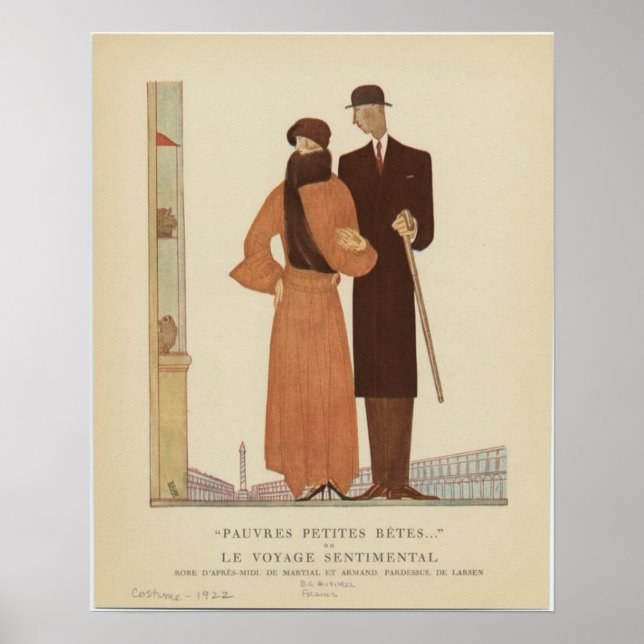 Couple Art déco des années 1920 ~ Le voyage sentim (Devant)