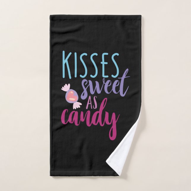 Couple Art Kisses Sweet As Candy (Serviette à main)