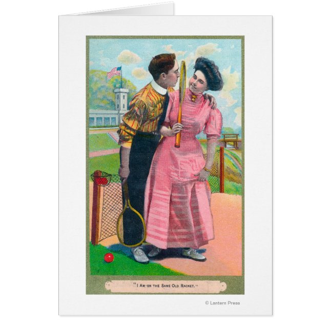 Couple avec Tennis GearMême vieille raquette (Devant)