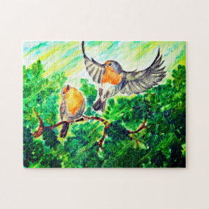 Couple Birds Puzzle Peinture