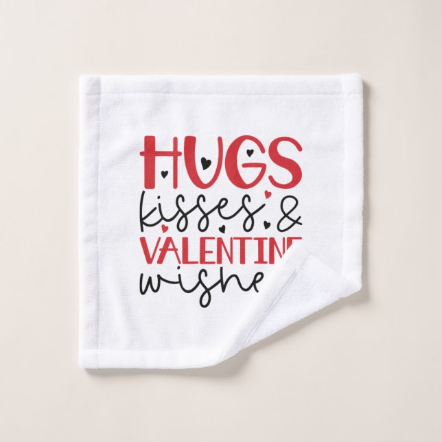 Couple Cadeaux Embrasages Baisers Voeux (Gant de toilette)