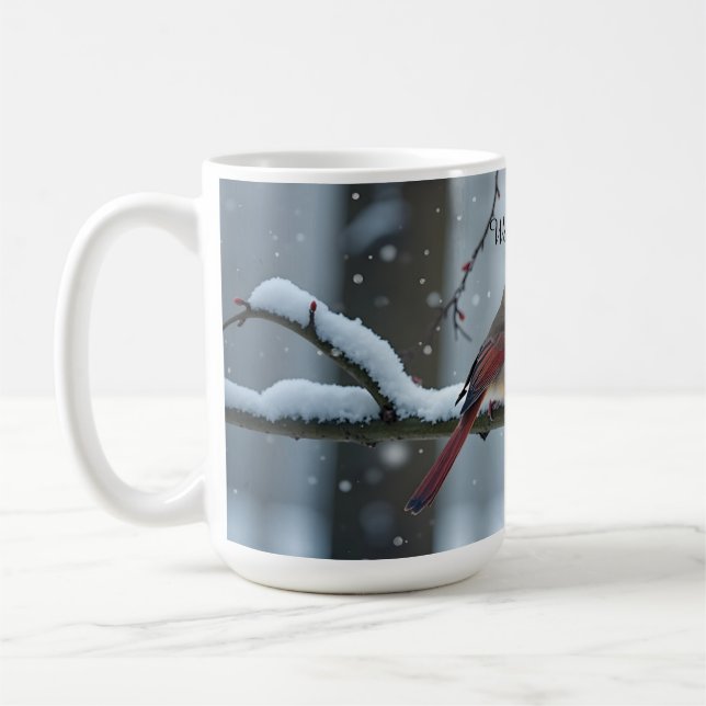 Couple cardinal Mug personnalisé (Gauche)