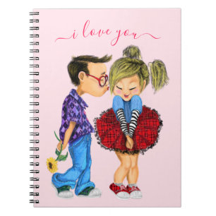 Couple Carnet Je T'Aime - Texte Personnalisé