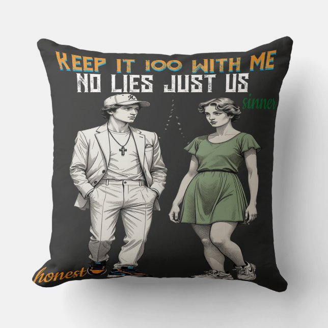Couple d'anges symboliques Coussin de jet (Recto)