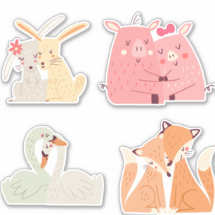 couple d'animaux, étiquette
