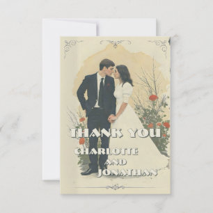 Couple d'art de mariage vintage romantique