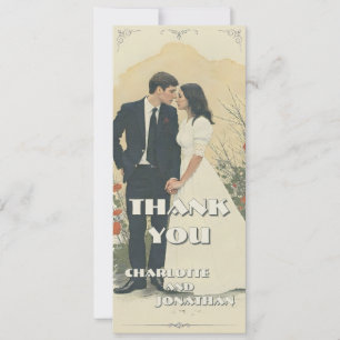 Couple d'art de mariage vintage romantique