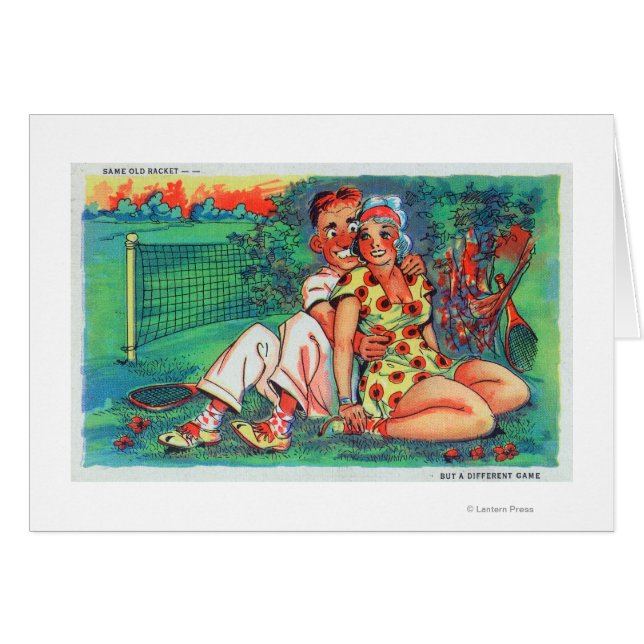 Couple de dessin avec vélo de tennis (Devant horizontal)