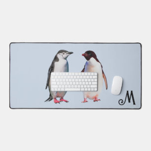 Couple de manchots magnifique et monogramme