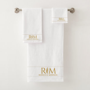 Couple de monogramme élégant en or Nom Monogramme
