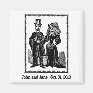 Couple de squelette - Aimant n° 2 (Personnaliser)