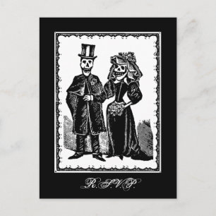 Couple de squelette (RSVP) - Carte postale
