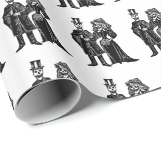 Couple de squelettes - Papier cadeau (Personnalise