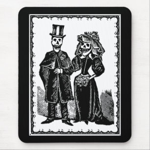 Couple de squelettes - Tapis de souris (personnali