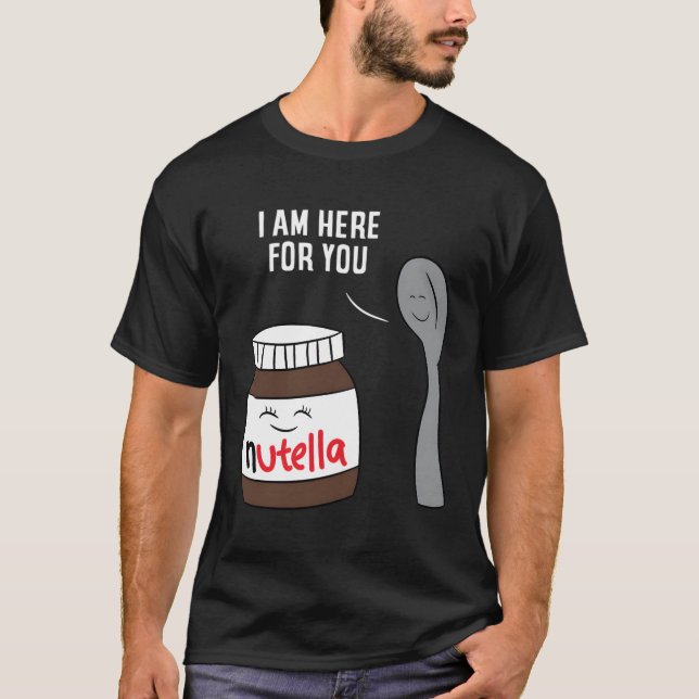 Couple De T-Shirt Hommes Valentine Nutella Gif (Devant)