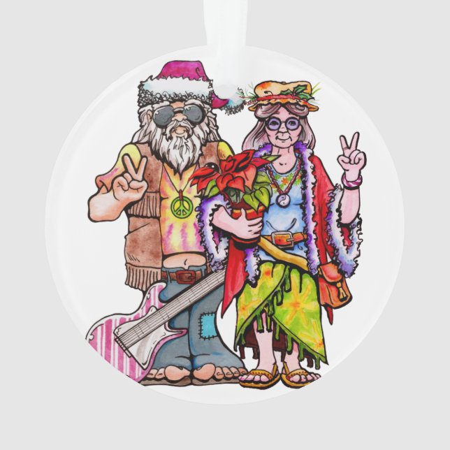 Couple d'Hippie Père Noël (dos)