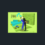 Couple Gay Rétro En Amour Toile Étendue Imprimer<br><div class="desc">Ce design Retro Gay Couple in Love est un parfait mélange de passion et de kitsch. Le style des années 60, design minimaliste d'art, dispose d'un couple gay attrayant s'embrasser au milieu de là impeccablement décoré capsule de temps maison. La cheminée en brique vert citron donne l'ambiance aux messieurs bien...</div>