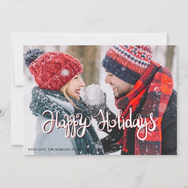 Couple Happy Holidays Photo (Devant)