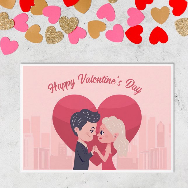 Couple in Love - Carte Saint Valentin (Couple in Love - Valentine's Day Card)