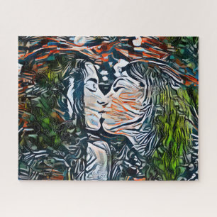 Couple Kissing   Puzzle Abstrait coloré