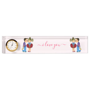 Couple Love Desk Nom Plaque Cadeau