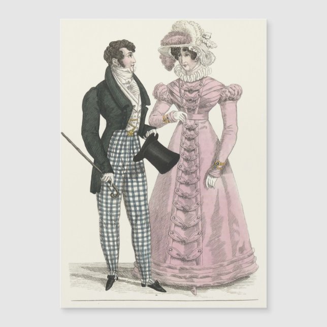 Couple Mariage Antique 1823 Homme Femme Mode (Devant)