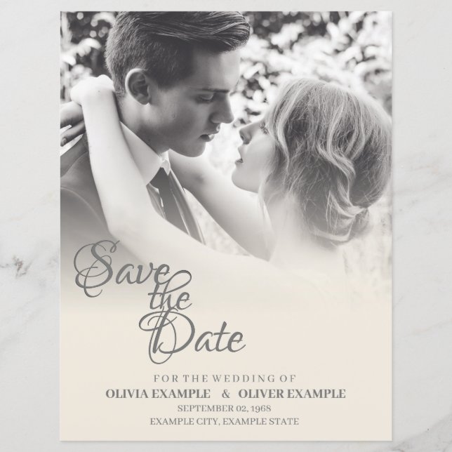 Couple mariage en monochrome (Devant)