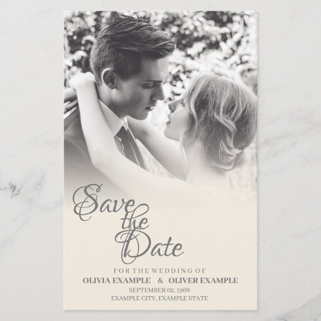 Couple mariage en monochrome (Devant)